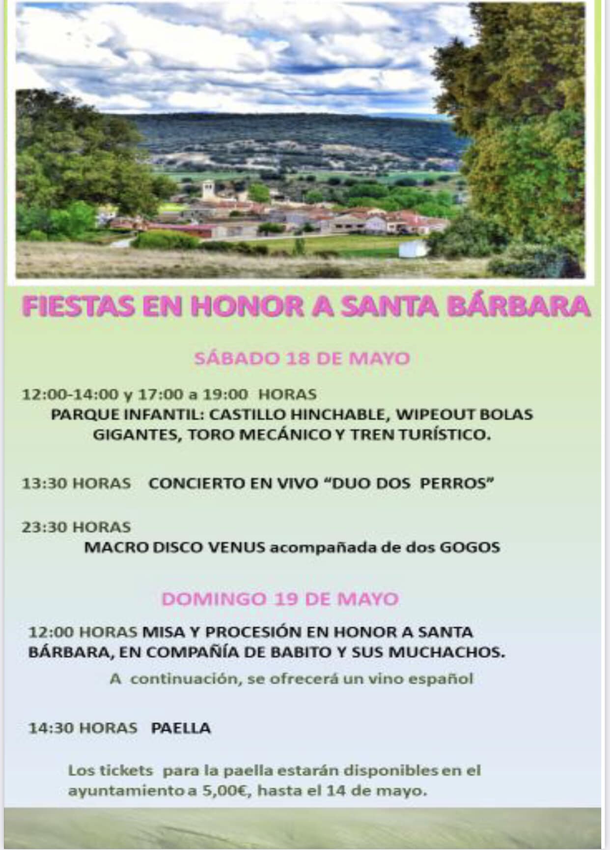 Fiestas patronales en honor a Santa Bárbara 2024 Ituero y Lama